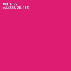 #DE1C72 - Cerise Red Color Image