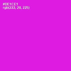 #DE1CE1 - Razzle Dazzle Rose Color Image