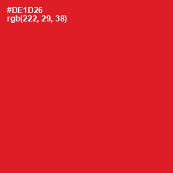 #DE1D26 - Crimson Color Image