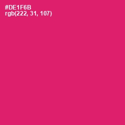 #DE1F6B - Cerise Red Color Image