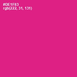 #DE1F83 - Red Violet Color Image