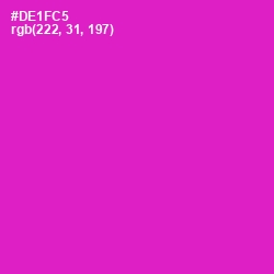 #DE1FC5 - Shocking Pink Color Image