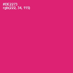 #DE2273 - Cerise Red Color Image