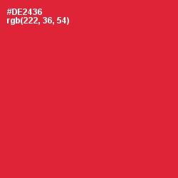 #DE2436 - Persian Red Color Image