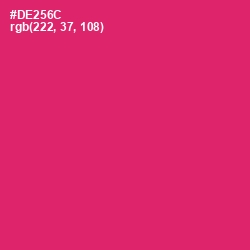 #DE256C - Cerise Red Color Image