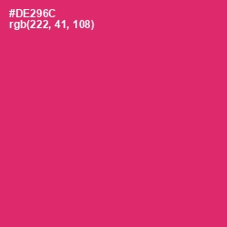 #DE296C - Cerise Red Color Image