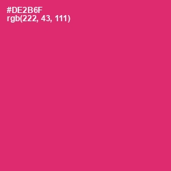 #DE2B6F - Cerise Red Color Image