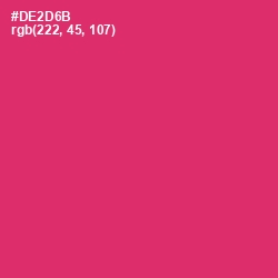 #DE2D6B - Cerise Red Color Image