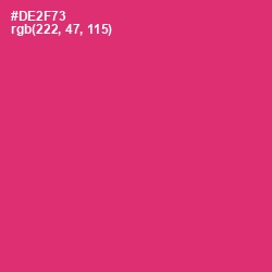 #DE2F73 - Cerise Red Color Image
