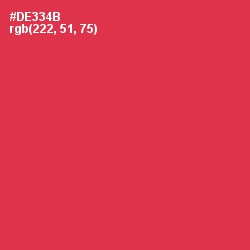 #DE334B - Brick Red Color Image