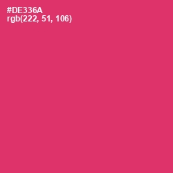 #DE336A - Cerise Red Color Image