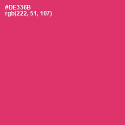 #DE336B - Cerise Red Color Image