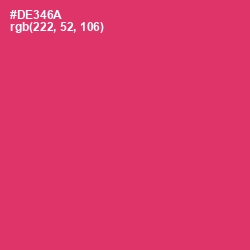 #DE346A - Cerise Red Color Image