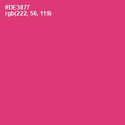 #DE3877 - Cerise Red Color Image