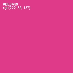 #DE3A89 - Cerise Color Image