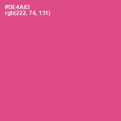 #DE4A83 - Mulberry Color Image
