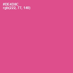 #DE4D8C - Mulberry Color Image