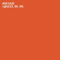 #DE562E - Flame Pea Color Image
