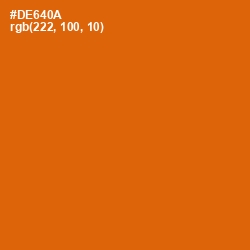 #DE640A - Bamboo Color Image