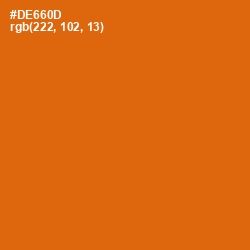 #DE660D - Bamboo Color Image