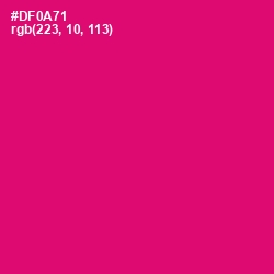 #DF0A71 - Razzmatazz Color Image