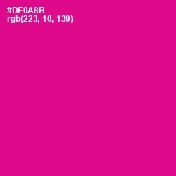 #DF0A8B - Red Violet Color Image