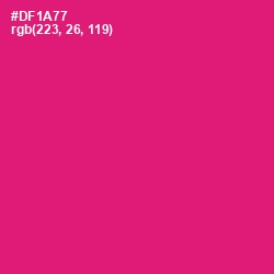 #DF1A77 - Cerise Red Color Image