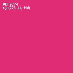 #DF2C74 - Cerise Red Color Image