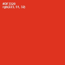 #DF3320 - Persian Red Color Image