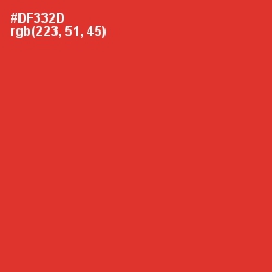 #DF332D - Persian Red Color Image