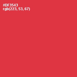 #DF3543 - Brick Red Color Image