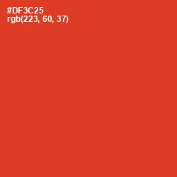 #DF3C25 - Persian Red Color Image