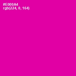 #E000A4 - Hollywood Cerise Color Image