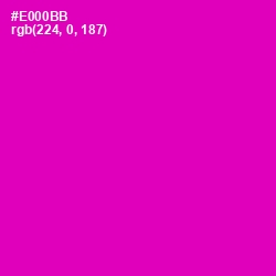 #E000BB - Hollywood Cerise Color Image