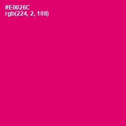 #E0026C - Rose Color Image