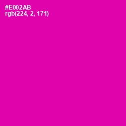 #E002AB - Hollywood Cerise Color Image