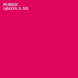 #E0065C - Razzmatazz Color Image
