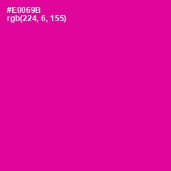 #E0069B - Hollywood Cerise Color Image
