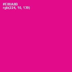 #E00A8B - Red Violet Color Image