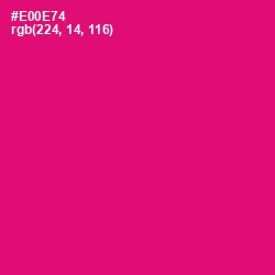 #E00E74 - Rose Color Image