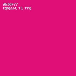 #E00F77 - Rose Color Image