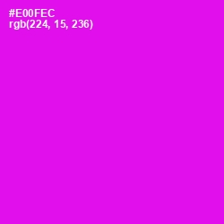 #E00FEC - Magenta / Fuchsia Color Image