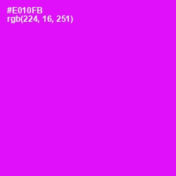 #E010FB - Magenta / Fuchsia Color Image