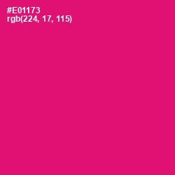 #E01173 - Rose Color Image