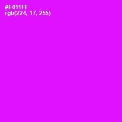#E011FF - Magenta / Fuchsia Color Image