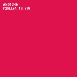 #E0124E - Razzmatazz Color Image