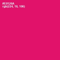 #E0126A - Rose Color Image