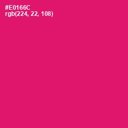 #E0166C - Rose Color Image