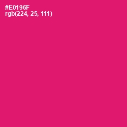 #E0196F - Rose Color Image