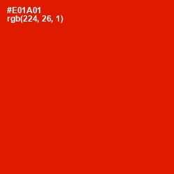 #E01A01 - Red Color Image